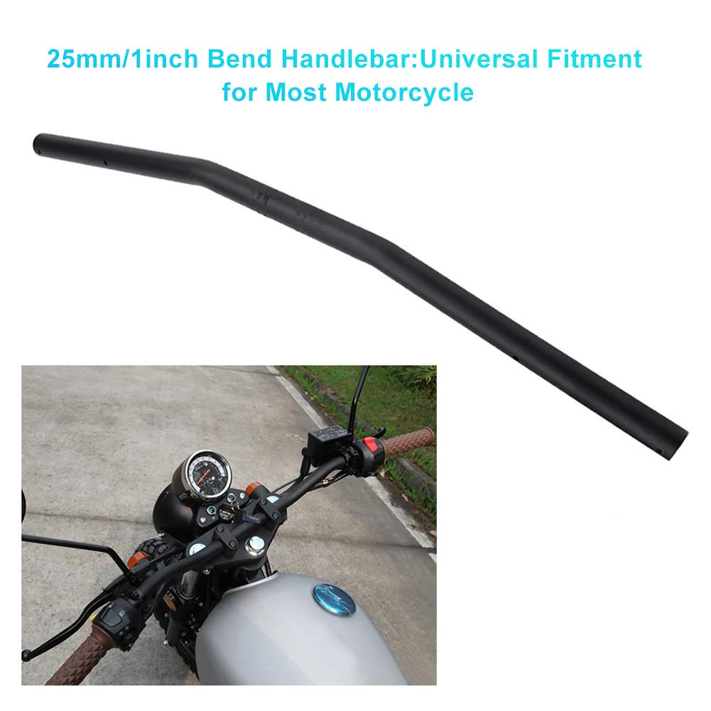 Motorfietsstuur, 25mm / 1 inch motorfiets Retro Bend stuur, metaal, 28 inch lengte, universeel