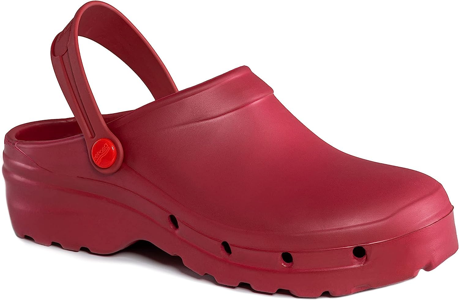 REPOSA Zoccoli Sanitari Donna Uomo Light Shock, Zoccolo Sanitario Professionale in Gomma Antiscivolo SRC, Laccetto Ribaltabile, Suola Antibatterica e Plantare Anatomico, Antistatico Ultraleggero