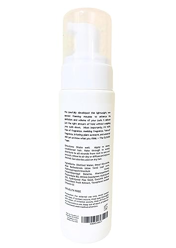 Miniatura 2 de CLOUDD Mousse para peinar rizos sin fragancia, 100% libre de fragancia y sin aceite esencial, sin perfume, sin aerosol