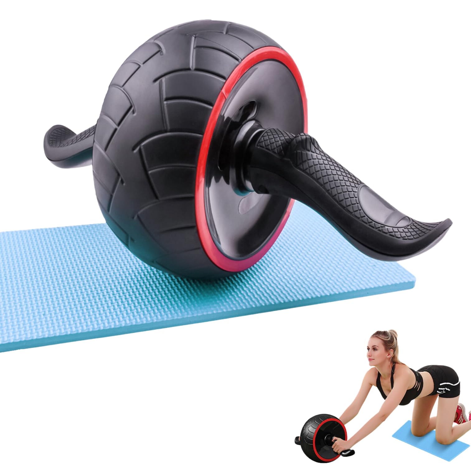 Drumstone (𝟓-𝐘𝐞𝐚𝐫 Warranty) Abs Roller for Men & Women | Core Strength Equipment | Full Body Toning Roller | Portable Fitness Tool for Home & Gym | Abdominal Workout | Durable Non-Slip Roller-image-29