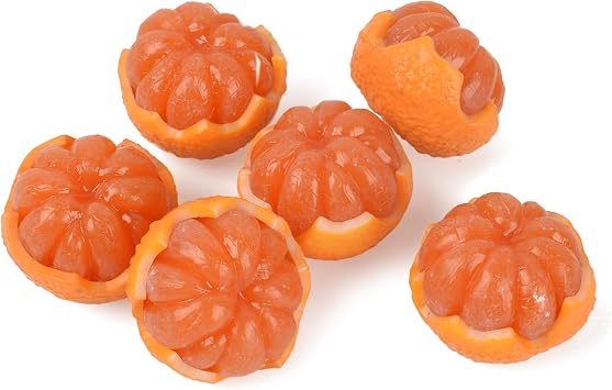 Artificial Oranges Set 6PCS Lifelike Simulation Fake Oranges 2x2 Inch Realistic Fake Fruits for Home Party Kitchen Cabinet Decoration Photography Props Display
