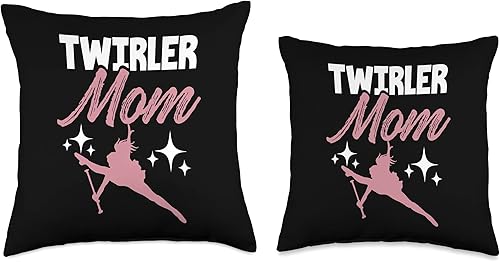 Miniatura 3 de Majorette Twirling Retro Marching Band Funny Tees Twirler Mom Baton Mother Majorette - Almohada giratoria, 16.0 x 16.0 in, multicolor