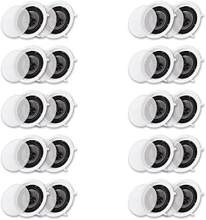 Acoustic Audio CS-IC83 Flush Mount in Ceiling Speakers with 8" Woofers 10 Pair