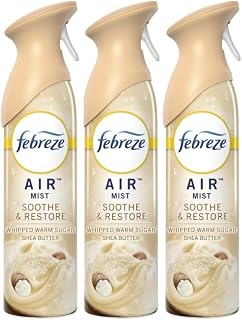 Febreez Air Freshener Spray, Odor-Fighting Room Spray, Soothe & Restore, 8.8oz, 3 pack