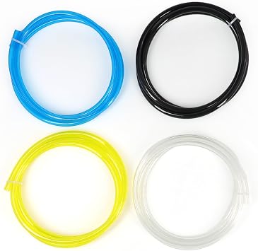 4 Colors Gas Fuel Line Hose Tubing, 3.3ft each Petrol Fuel Gas Line Pipe Hose Tubing For String Trimmer Chainsaw Blower Lawn Mower and other Power Toolsetrol Pipe 1/8" x 1/4" 3mm x6mm