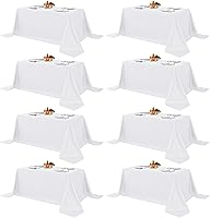 Vista 60 de Fitable - Paquete de 8 manteles rectangulares: telas de mesa lavables, resistentes a las manchas y sin arrugas, cubiertas de mesa reutilizables