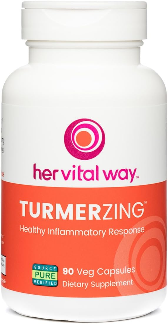 TurmerZing C-14 Tested Turmeric and Ginger for Healthy Inflammatory Response, 95% Curcumins 5% Gingerols