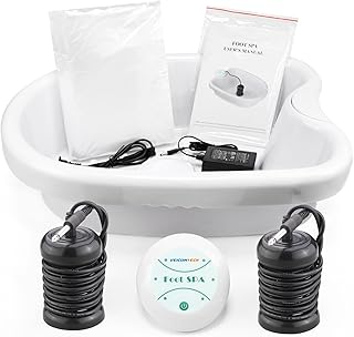 veicomtech Ionic Foot Bath Detox Machine, Ion Detox Foot Bath Cleanse, Foot Detox Spa for Home Use Salon Beauty SPA Club(2 Arrays, 100 Liners) Green