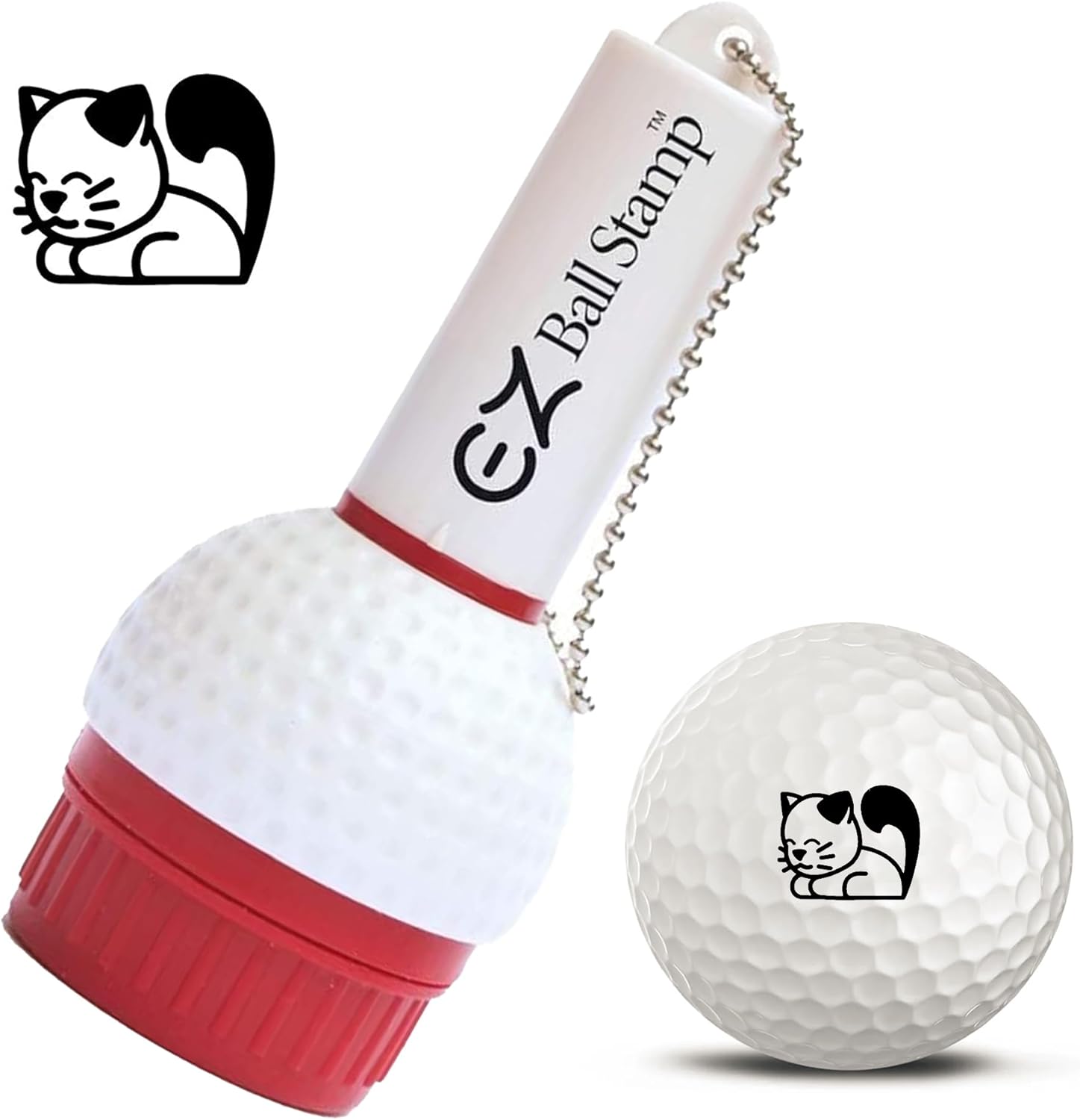 EZBallStamp Golf Ball Stamp Marker (Black Cat)