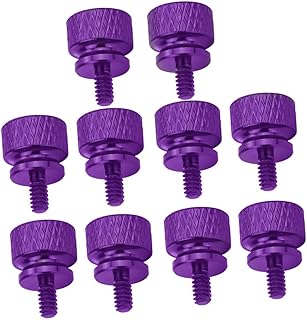 Thumb Screw 10pcs Chassis s PC Screws Computer Case Screws Computer Case Thumbscrew Aluminum Alloy Purple Computer Accessory Thumbscrew Replacement Computer Part