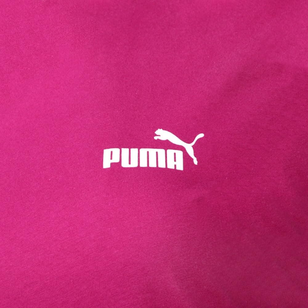PUMA Womens Essentials Logo Crew Neck Short Sleeve Casual Tops Casual - Pink - Size XL