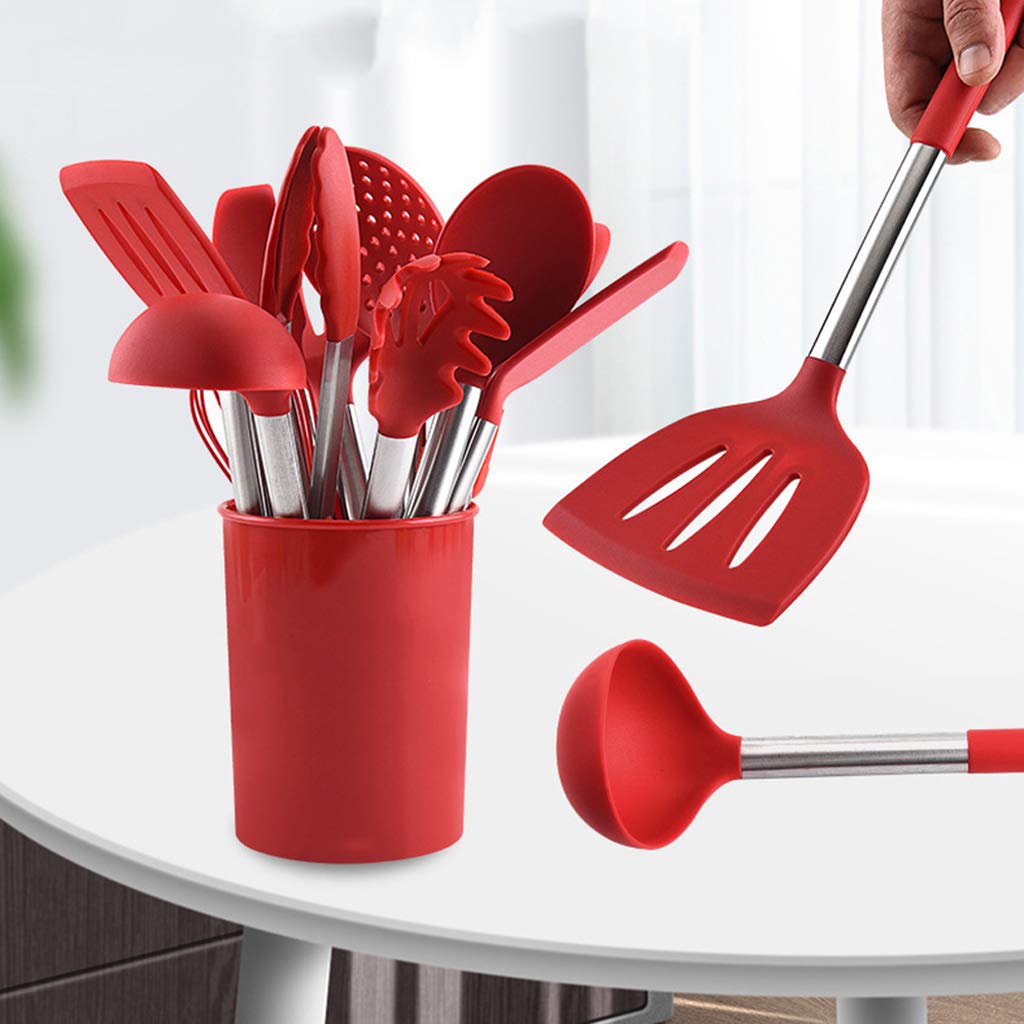 Kochutensilien, Küchenset, Edelstahlgriff, Kochgeschirr, Küchenspatel, Zubehör, Ray-Utensilien-Set