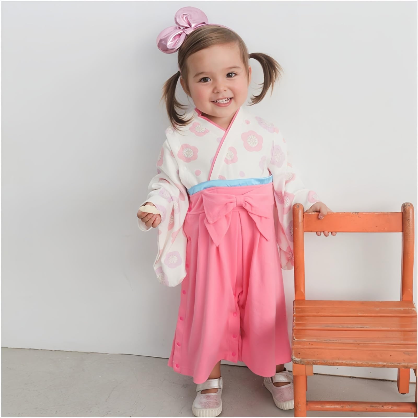 Barboteuse Bimono Pour Bébé Onesie Anime Toddler Kimono en Coton Pour Enfants Combinaison Cosplay Pour Bébés Filles et Garçons,avec 2 Paires de Chaussettes