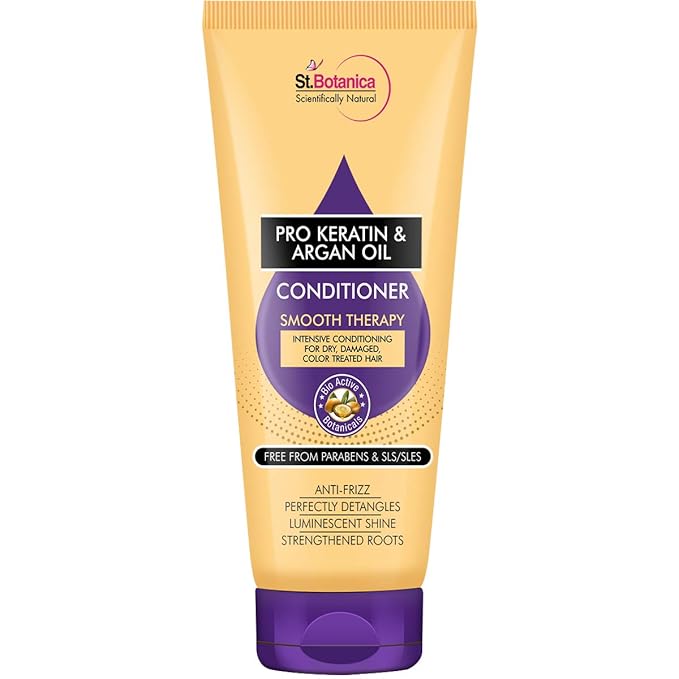 St.Botanica Pro Keratin and Argan Oil Smooth Therapy Conditioner 200ml with Pro Keratin & Argan Oil For Smooth & Frizz Free Hair | No Parabens & Sulphates | Vegan & Cruelty Free at Rs. 179