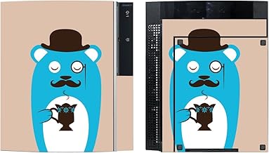 'Disagu SF de SDI de 3372 _ 1134 Diseño Protector de Pantalla para Sony PS3 de pie con Controlador – Diseño café Oso Azul Transparente