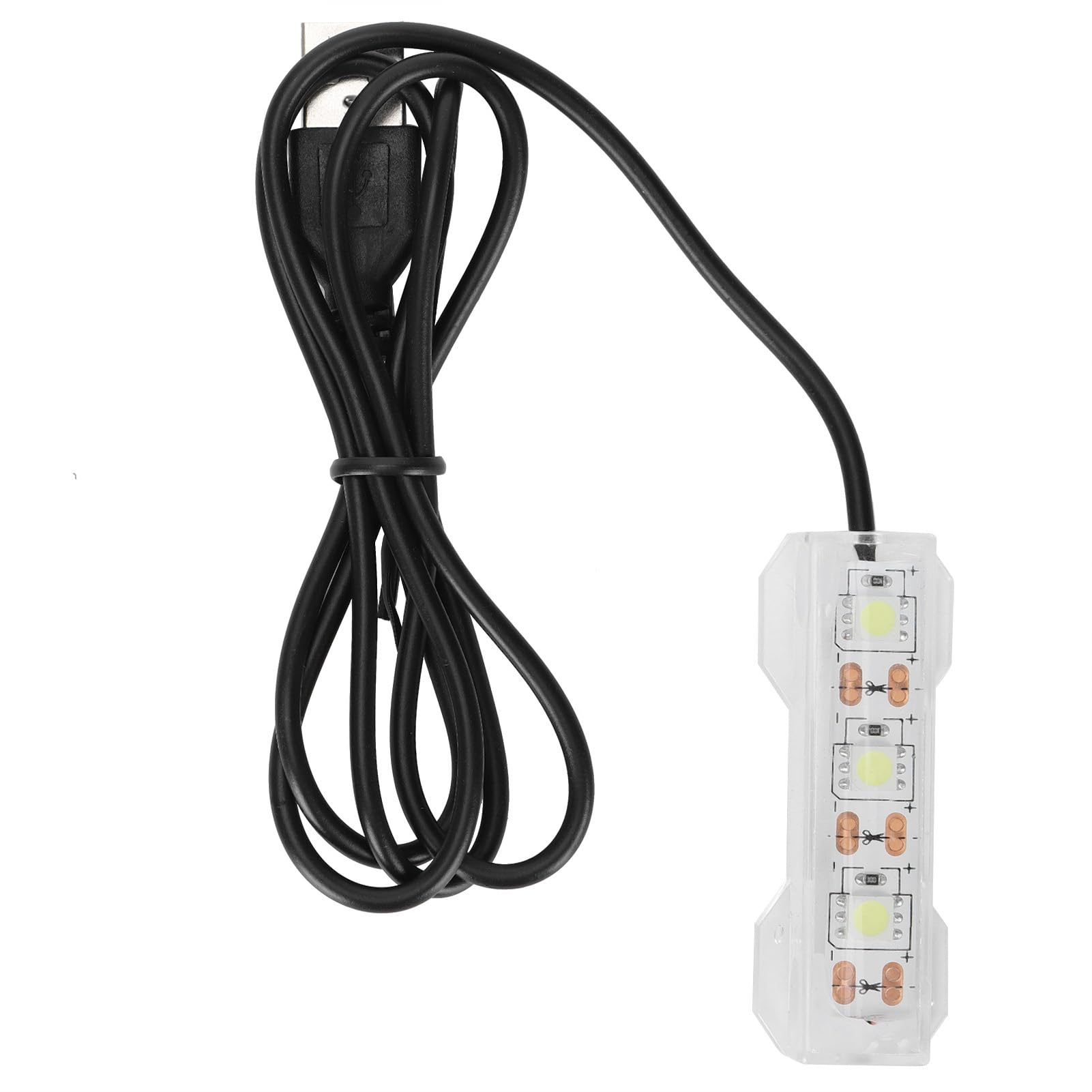 Naroote LED Aquarium Light, Plastic Waterproof Aquarium USB Light, USB Charging Portable for Fish Tank Aquarium Freshwater Office Desk