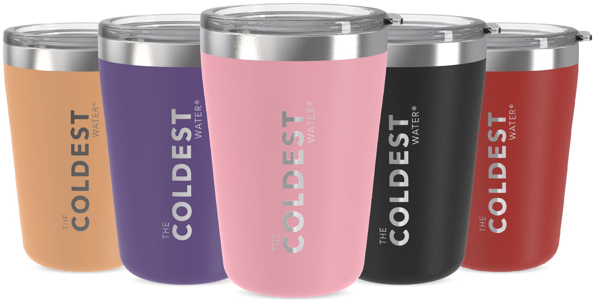 Coldest Stainless Steel Vacuum Insulated Double Wall Travel Modern Tumbler, Durable Coffee Mug, Thermal Cup with Splash Proof Sliding Lid | 12 oz
