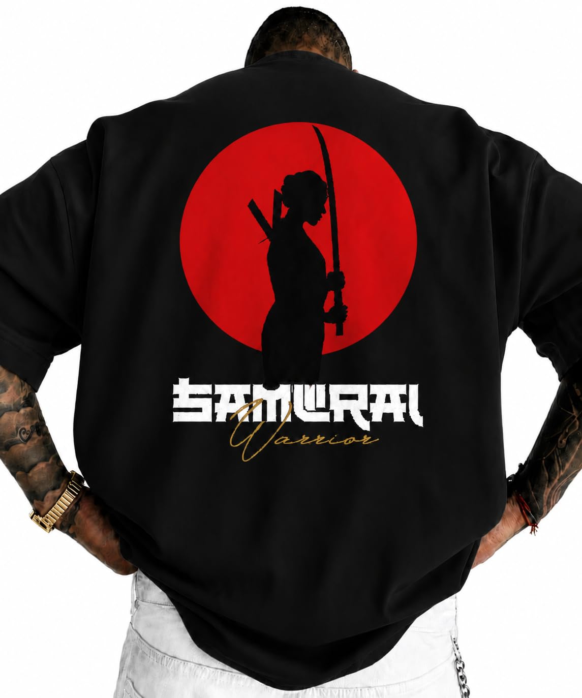 nexify Cotton Drop Shoulder Round Neck Oversized Baggy Fit Front & Back Graphic Printed Half Sleeve T-Shirt Men-picture-35
