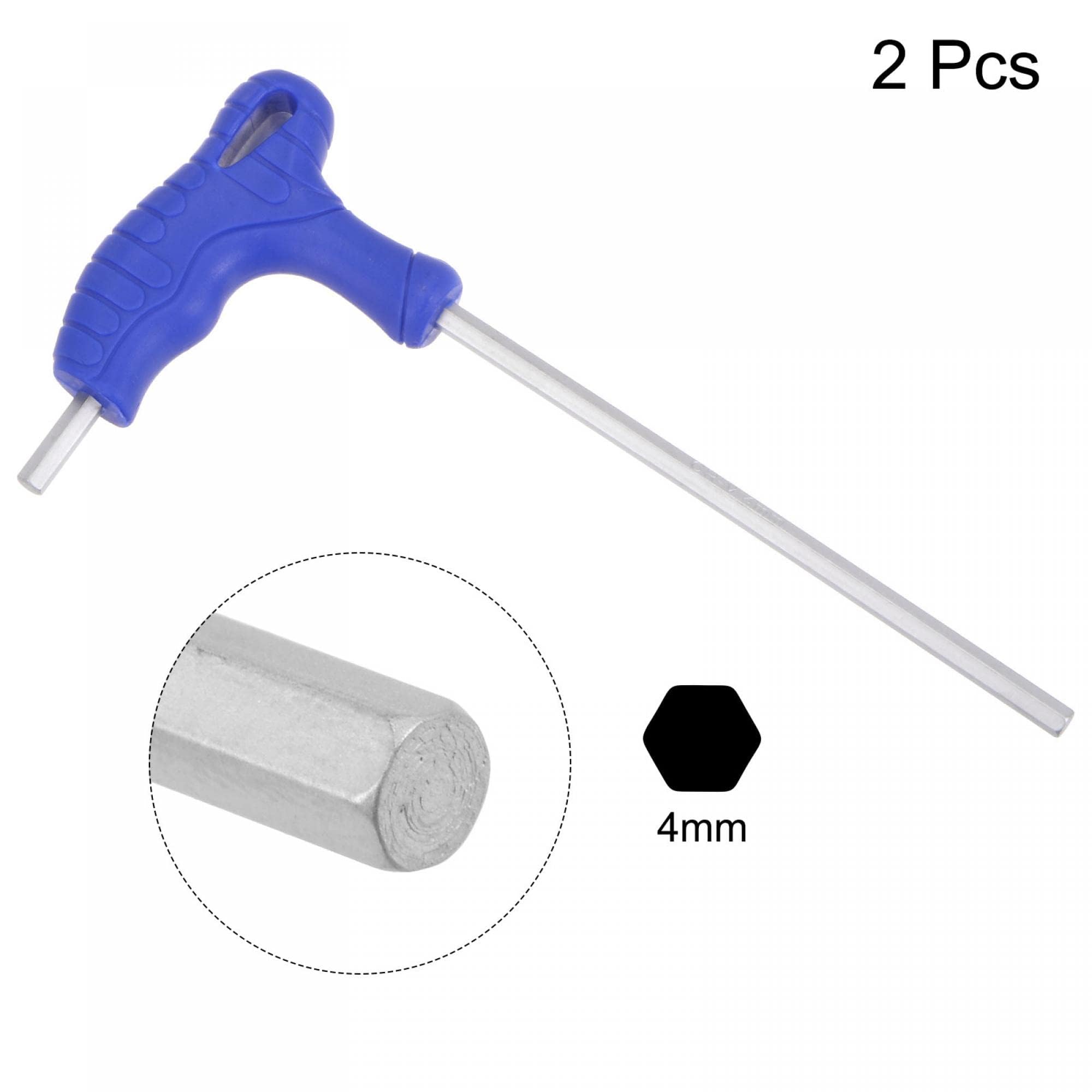 TOP-VIGOR 2Pcs 4mm Hex Key T-Handle, T Bar Dual End Wrench Spanner Allen Key for Home Repair and Mechanical Maintenance, Metric CR-V Steel - Image 3