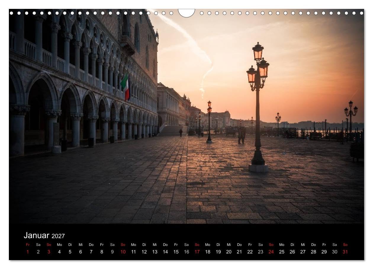 CALVENDO - Venedig - Facetten einer Lagunenstadt (Wandkalender 2027 DIN A3 quer), Monatskalender: Die historische Lagunenstadt an der Adria mit all seinen Facetten
