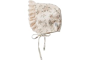 Charming Baby Girls' Cotton Bonnet: A Vintage-Inspired Flower Lace Sun Protection Hat