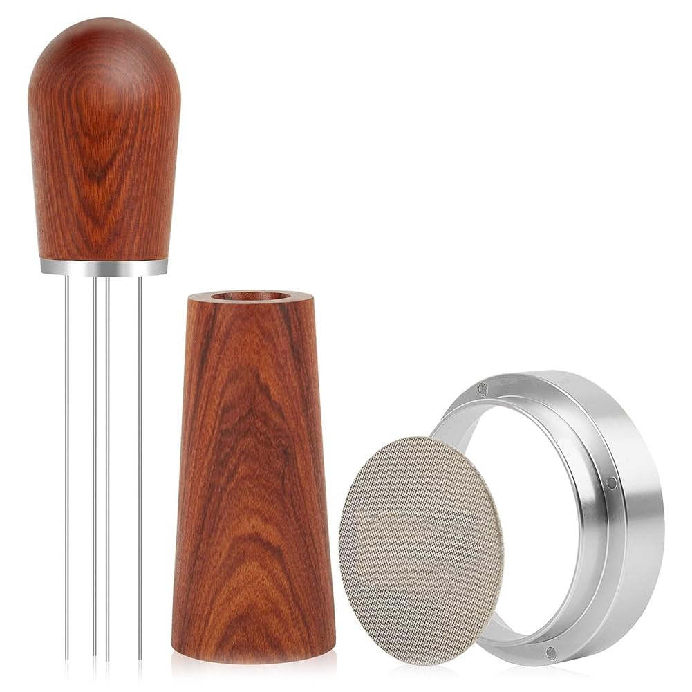CTRLZS Espresso Funnel Dosing Funnel and Puck Screen Set, Espresso Accessories Kit Set, Coffee Needle