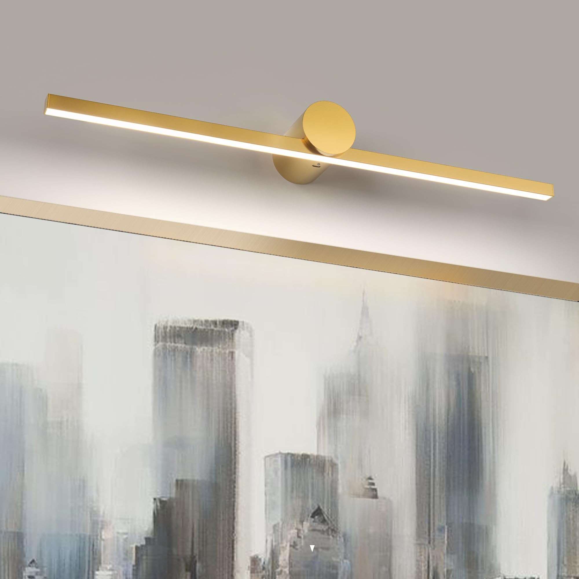 Photo 1 of ***MISSING PARTS***

ZitoStory Battery Operated Picture Light for wall with Remote,Minimalism Wireless Dimmable Art Lights for Paintings Rechargeable Gallery Light Artwork Lighting for Canvas, Portrait (Gold,23'' Inch)