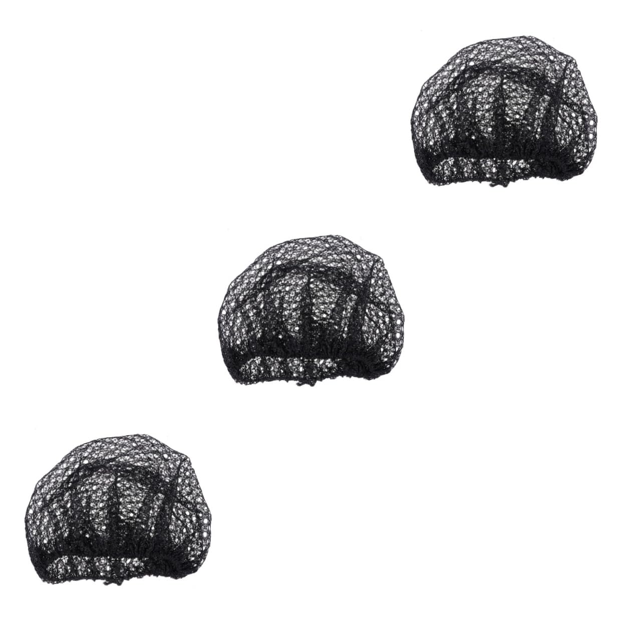 SOIMISS 36pièces Filets à Cheveux Élastiques Jetables Maille Noire Pour Cuisine Hôpital Et Industrie Couvre-cheveux Confortables Et Respirants