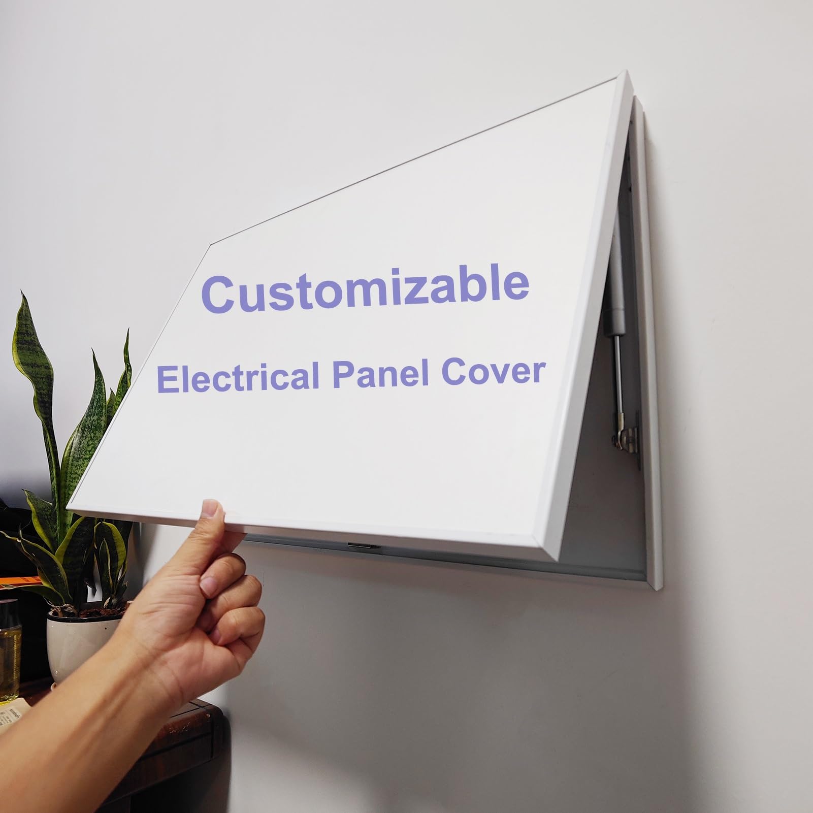 Copri Quadro Elettrico Schermo Personalizzabile di Copertura Distribuzione, Copertura Quadro Elettrico con Leva Idraulica, Copertura Ribaltabile Copertura Scatola Interruttori Montaggio a Parete, 5 Co