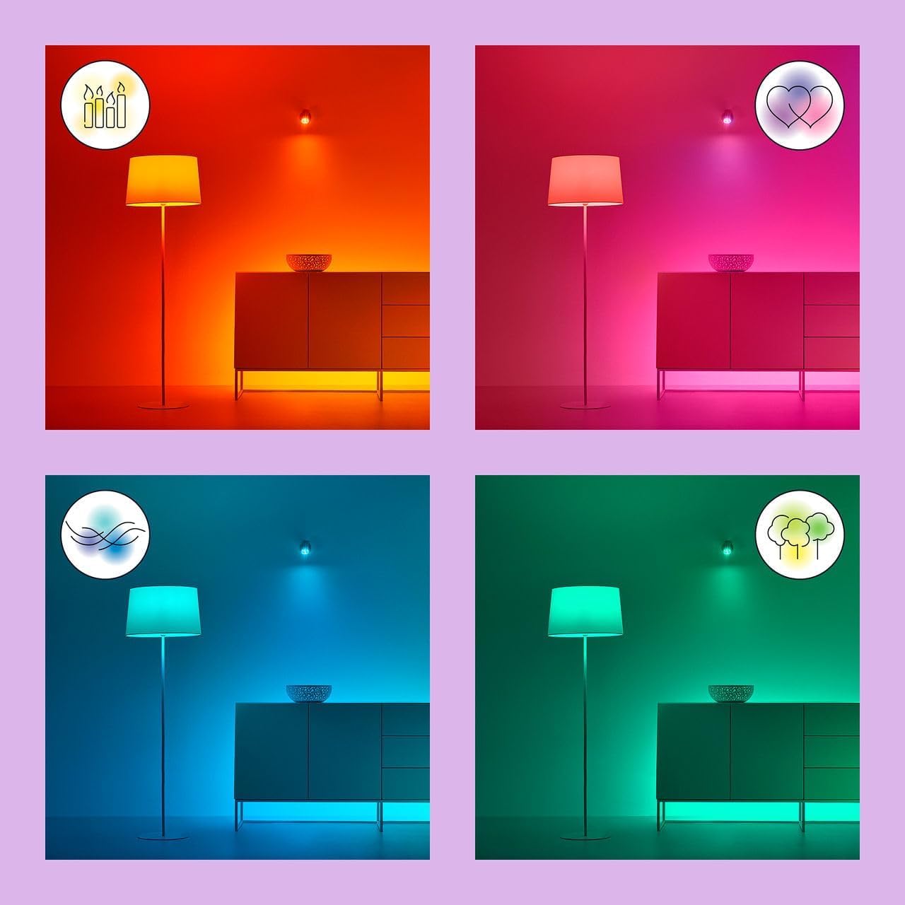 WiZ lampe à poser portable Wi-Fi couleur SQUIRE Wi-Fi 2200-6500K, Blanche, fonctionne avec Alexa, Google Assistant et Apple HomeKit