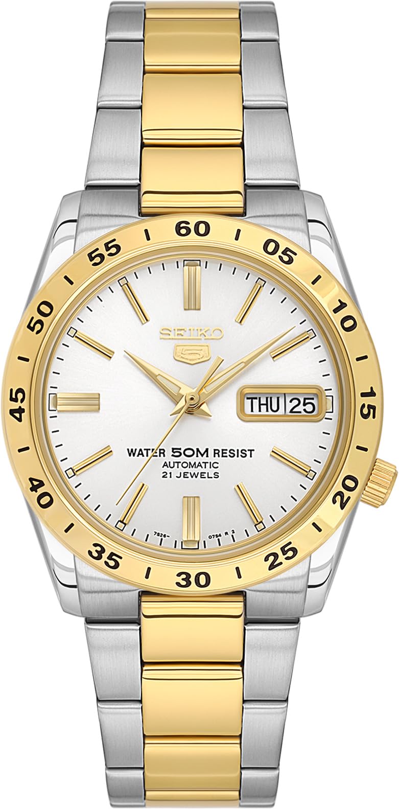 Men's Automatic Watch With Analog Display And Stainless Steel Strap Snke04J1, Silver