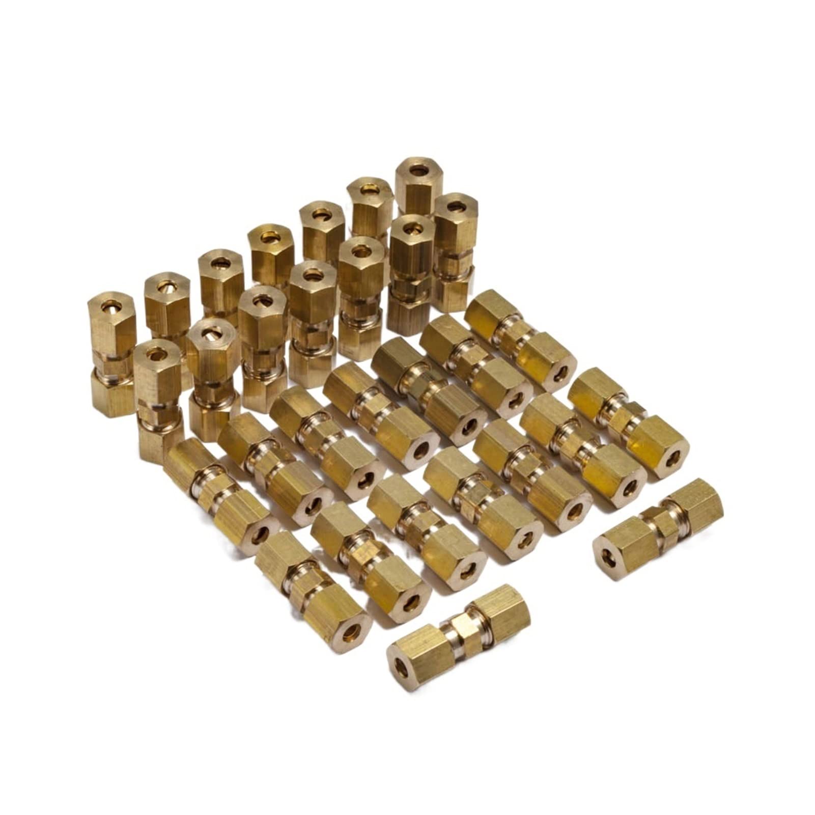 3/16" Sobredosis Unión de compresión, Accesorio de compresión de latón (Color : Pack of 30pcs)