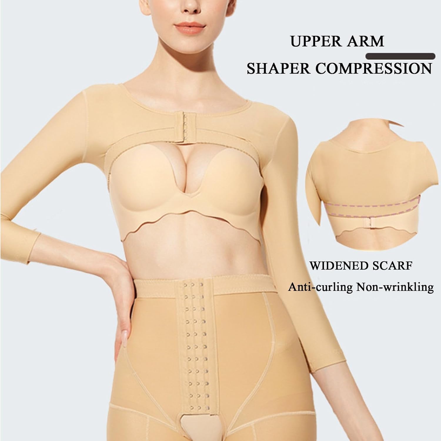 Women Upper Arm Shaper Post Surgical Compression Sleeves Posture Corrector Back Support Slimmer Vest Shapewear