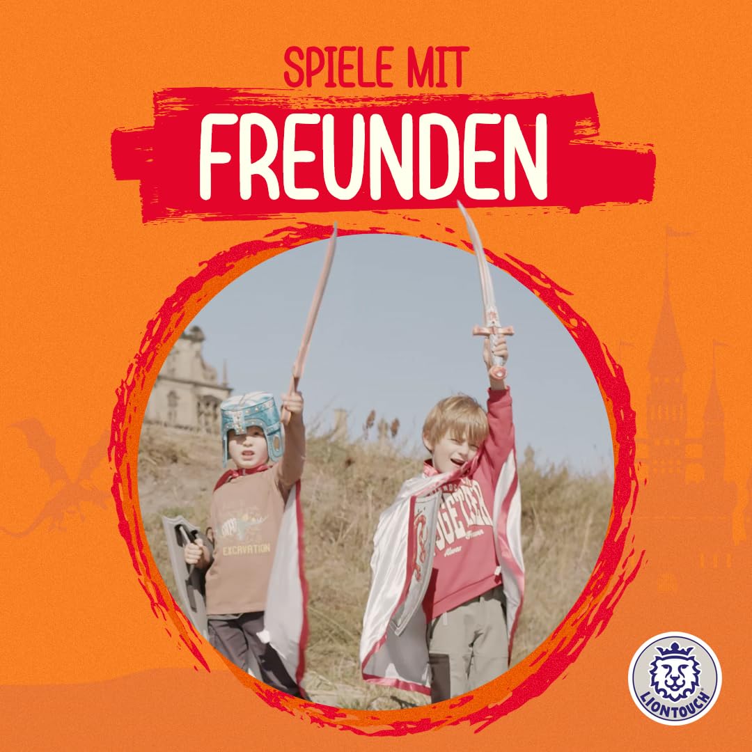 Liontouch Bernstein Drachen-Ritterschild | Mittelalterliches Kinderspielzeug, bereit für Abenteuer im Königreich | Sicheres & haltbares Zubehör für Kostüme, Rollenspiele & königliche Verkleidungen
