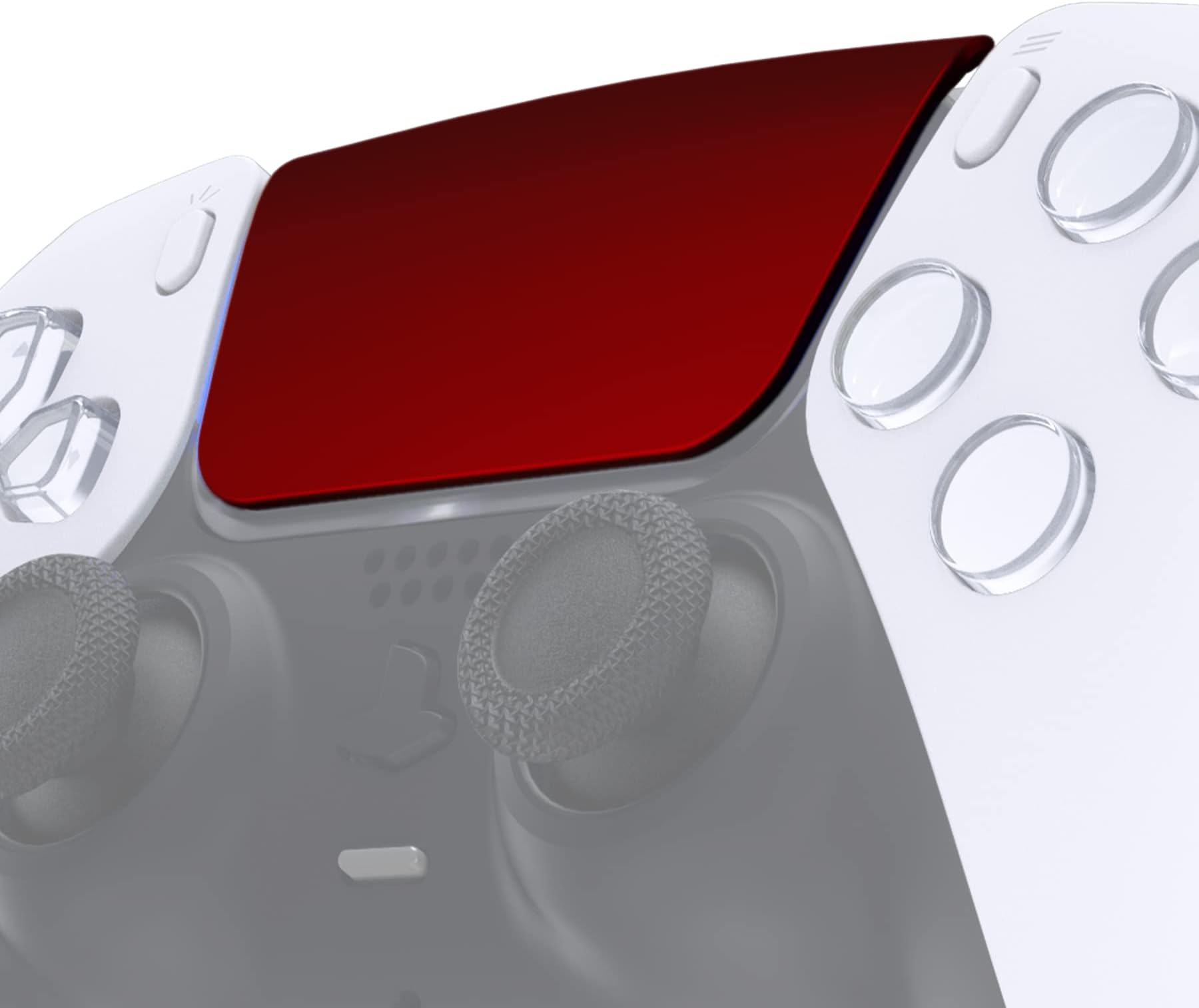 eXtremeRate Scarlet Red Replacement Touchpad for PS5 Controller, Soft Touch Custom Part Touch Pad with Tool for DualSense 5 Controller - Controller NOT Included