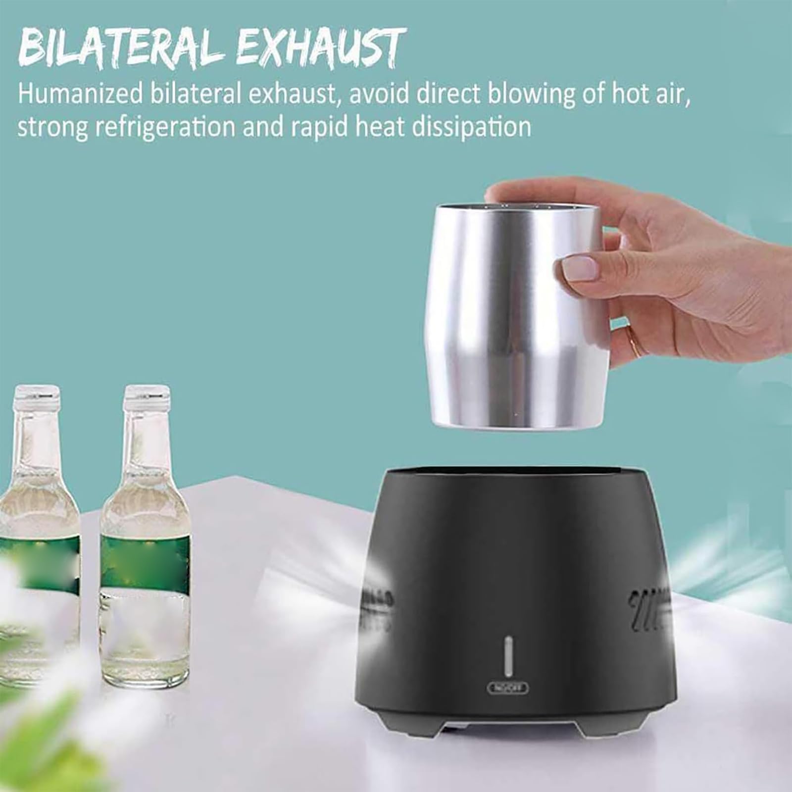 Refrigeratore Elettronico Bottiglie Bevande, Raffreddatore Rapido, per Casa | Tazza Portatile a Raffreddamento Rapido, Refrigerazione Tazza Raffreddata Veloce, Frigorifero Scrivania Raffreddamento Rapido