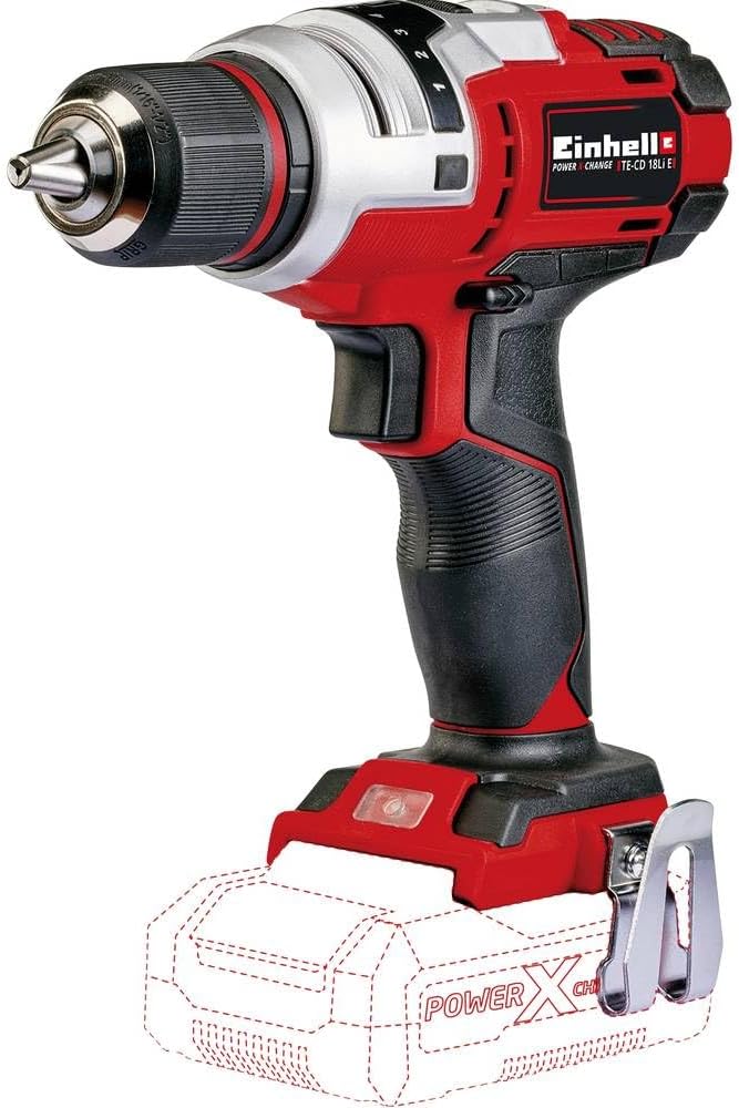 Einhell TE-CD 18 Li E akülü matkap, Solo Power X-Change (lityum iyon, 2 vitesli şanzıman, elektronik tork ön ayarlı 9 kademeli, hızlı sıkıştırmalı matkap aynası) - 4513870