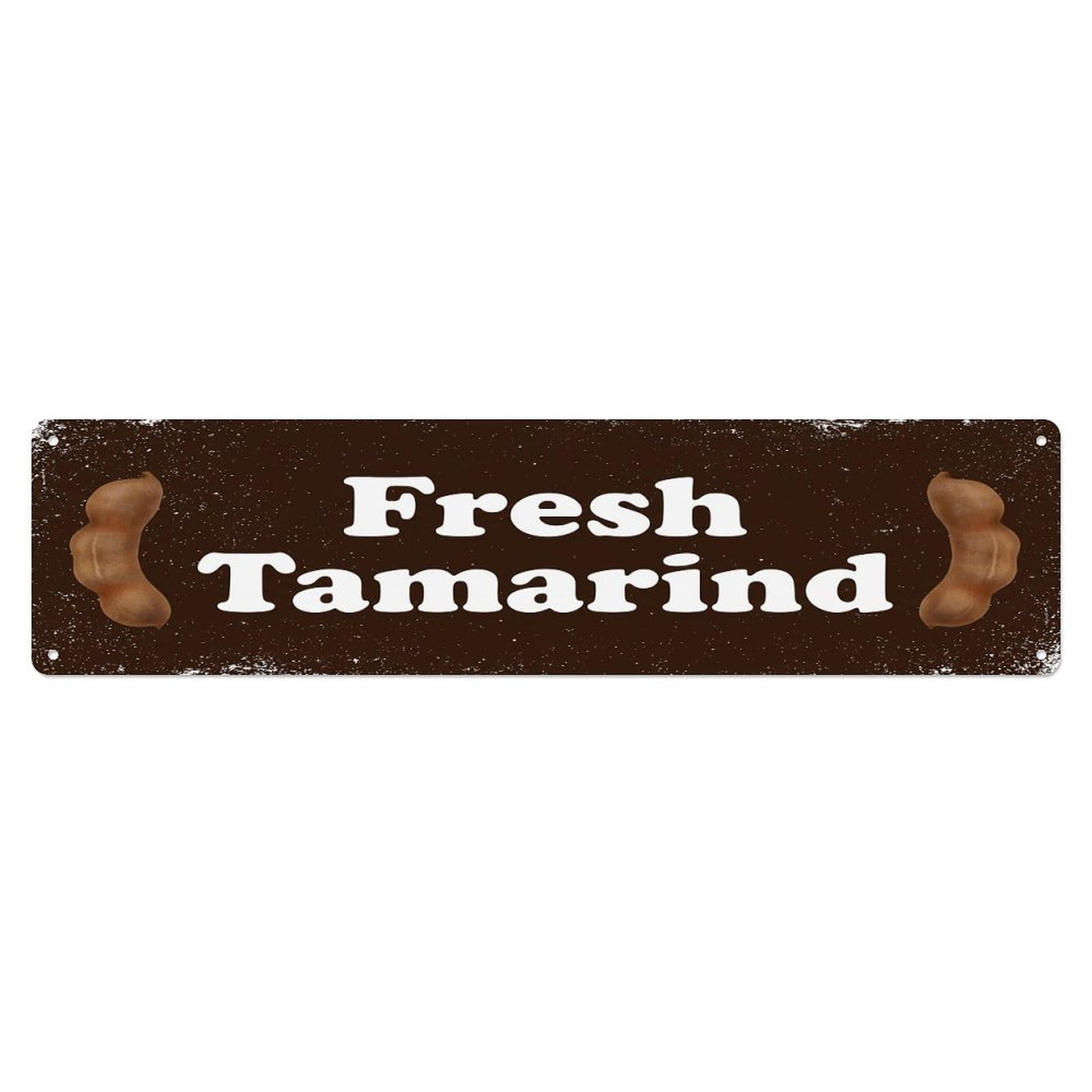 Vintage Fresh Tamarind Rustic Kitchen Fruit Metal Tin Sign
