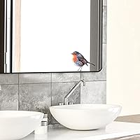 Vista 6 de Pegatinas de vinilo de pájaros, calcomanía de petirrojo, calcomanías de espejo, calcomanías de vinilo para automóvil, calcomanía de pared