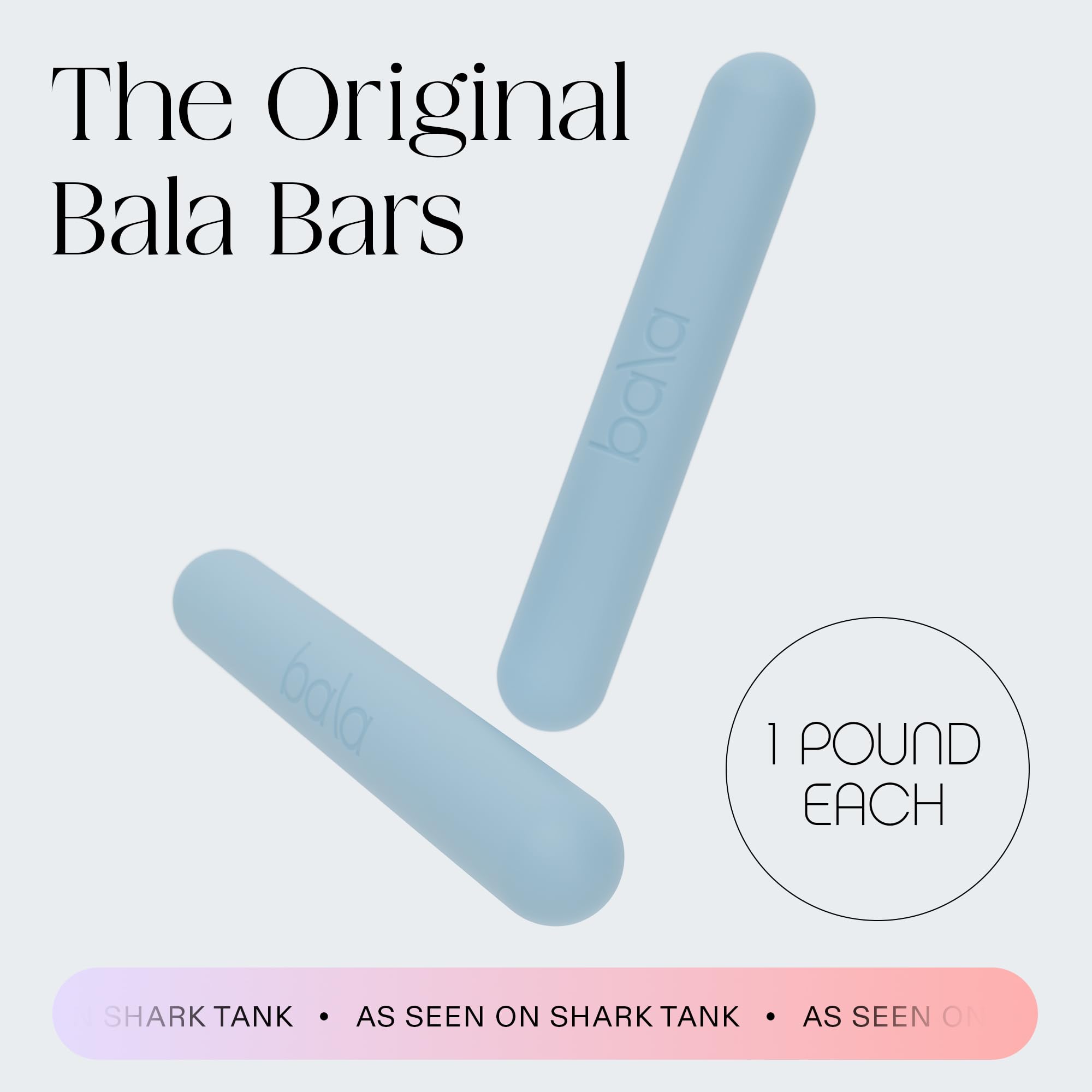 Bala Bars Hantelset für Damen & Herren - Set mit 2 Stangen für Walking, Krafttraining, HIIT, Boxen & Aerobic - Handgewichte für das Training zu Hause