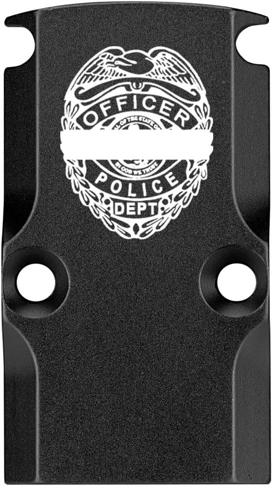 NDZ Performance Optic RMR Cover Plate for Glock Gen 1-5 fits Trijicon Slide Cuts & Holosun 407C / 507C Laser Engraved Anodized Aluminum in Red - Choose Design