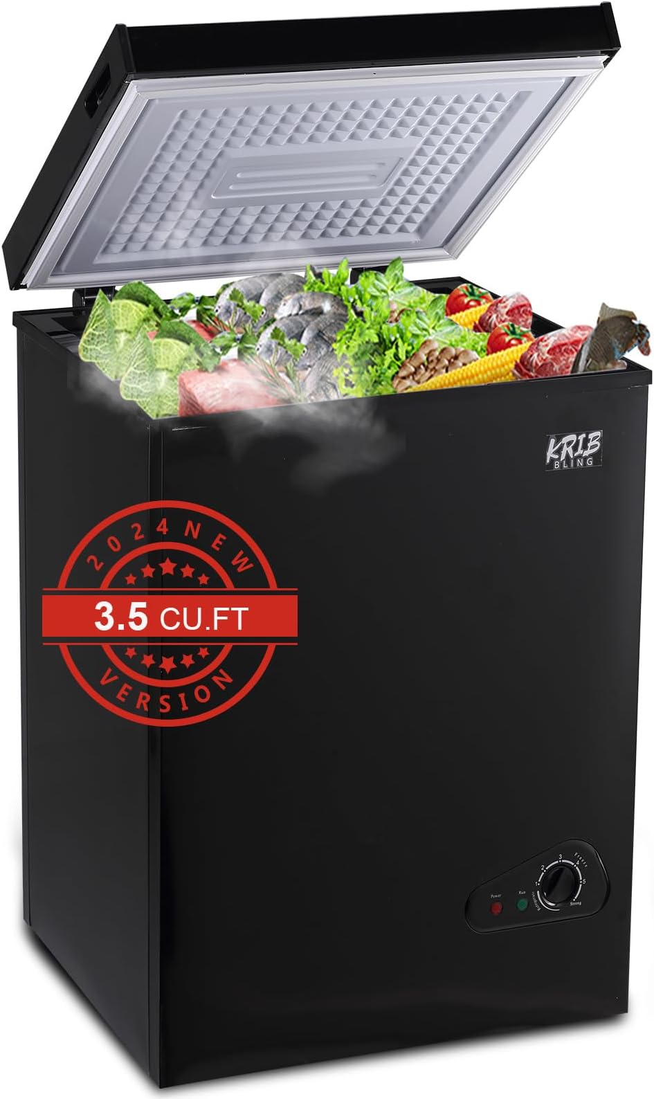 Fox Shack Chest Freezer 3.5 Cu. Ft Mini Deep Freezer