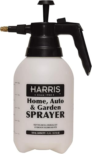 HARRIS Pulverizador de presión de bomba manual continua para el hogar, césped, jardín, detalles de automóviles y más, 1.5L