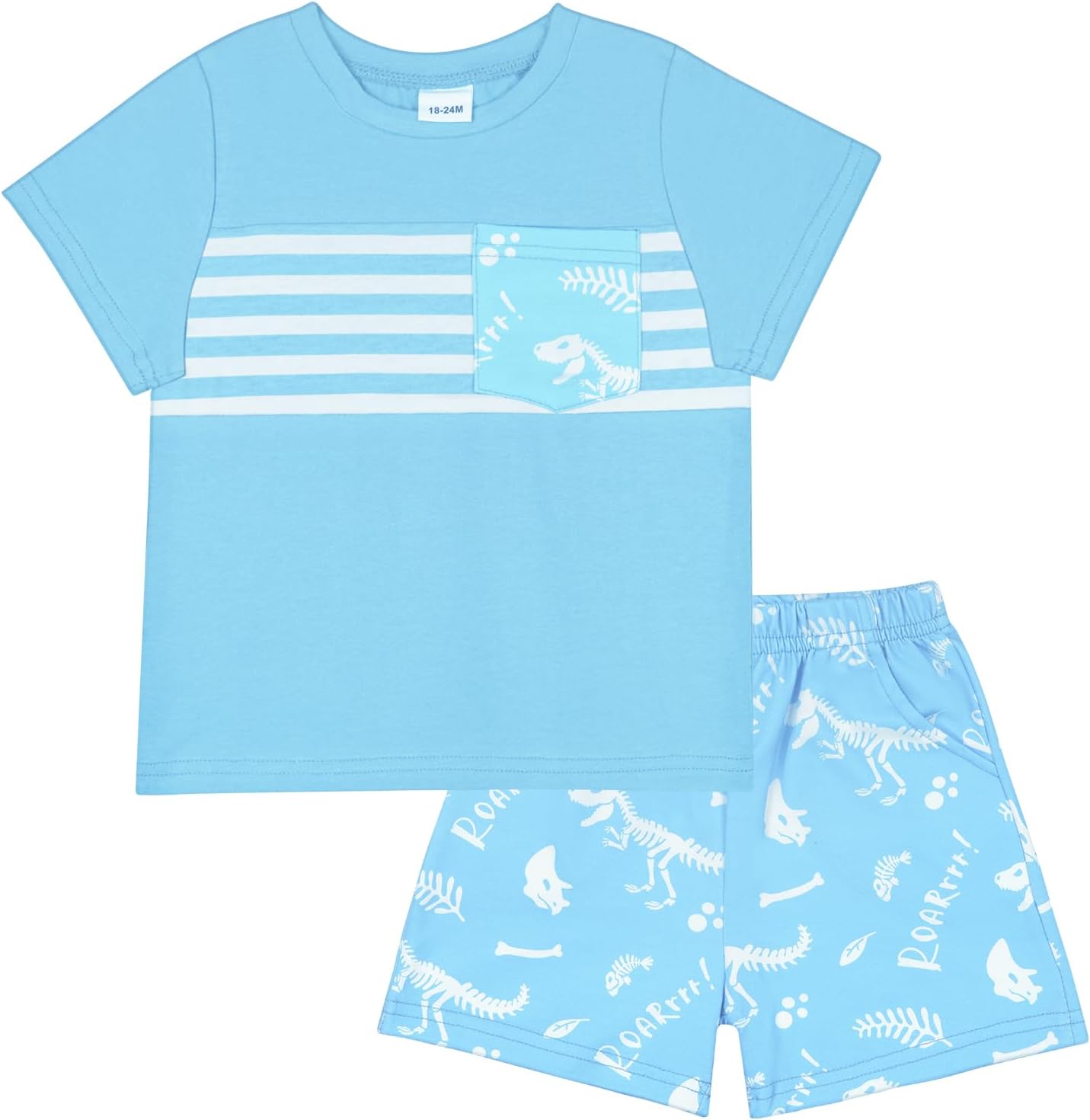 Toddler Baby Boy Clothes Boys Summer Outfits T-shirt Dinosaur Boy Short Sleeve Set ...