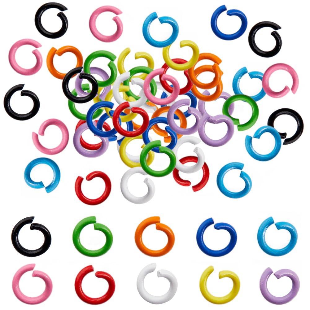 U8MO 1Box 3mm~10mm Metal Jump Rings Open Link Split Rings Set For Jewelry Making Diy Gunblack