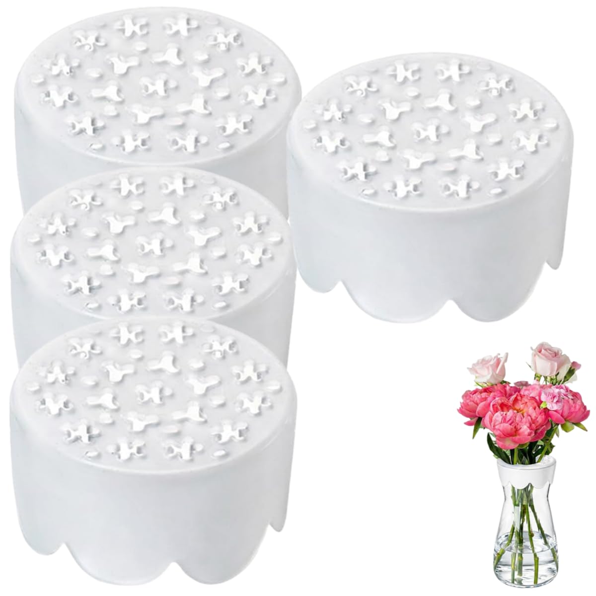SUYOIKHGMN Silicone Spiral Flower Stand, Stretchable Silicone Flower Arranger, Reusable, Flexible and Durable, Suitable for Vases