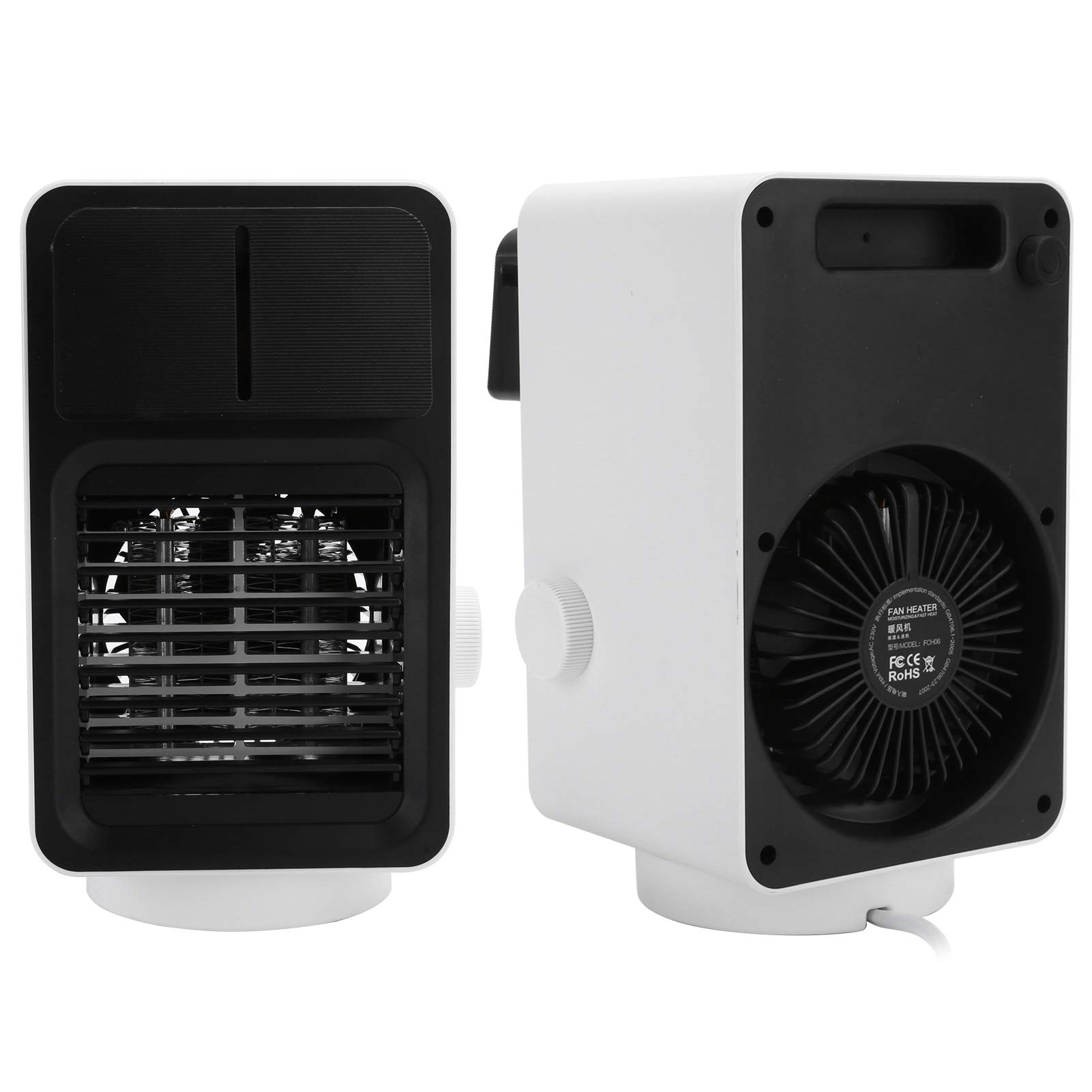 Fdit Calefactor Ventilador con Humidificador, Calentador Portátil 800 W,