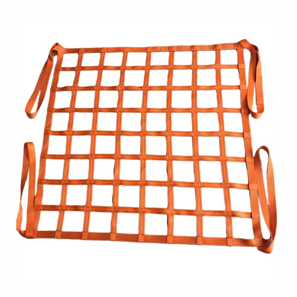 SkLTnCargo Lifting Nets 2x2m Cargo Lifting Nets Construction Rigging Flat Polyester Outdoors Climbing Net Lifting Sling Net For Loading and Unloading Cargo (Size : Load 1 T)
