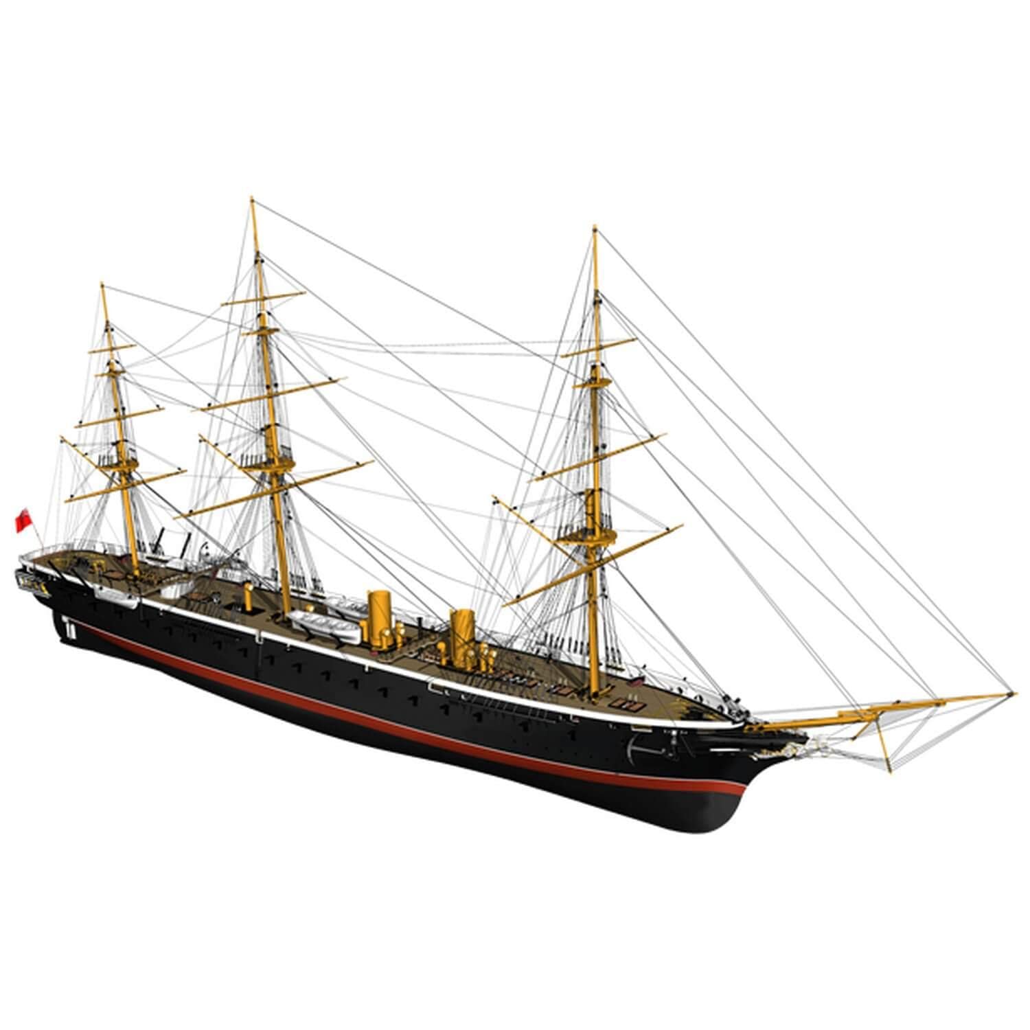 rechnungsstellung Boats 1: 100 Maßstab HMS Warrior Modellbau Kit