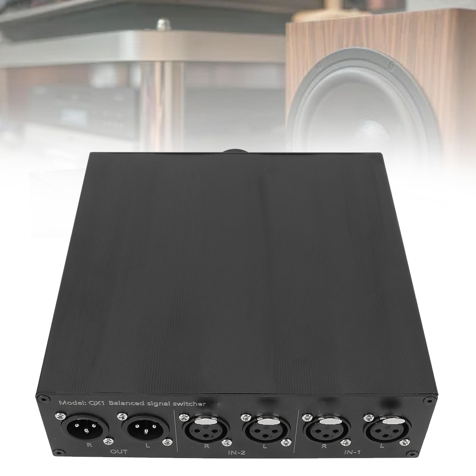 Generic Conmutador de Sonido XLR Balance 2 en 1 Salida para Sistemas Estéreo de Alta Fidelidad, Selector Robusto para Profesionales en Instalaciones de